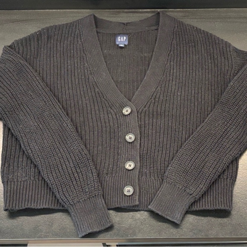 Gap- Size XS, Women's Black Button Cardigan Sweater